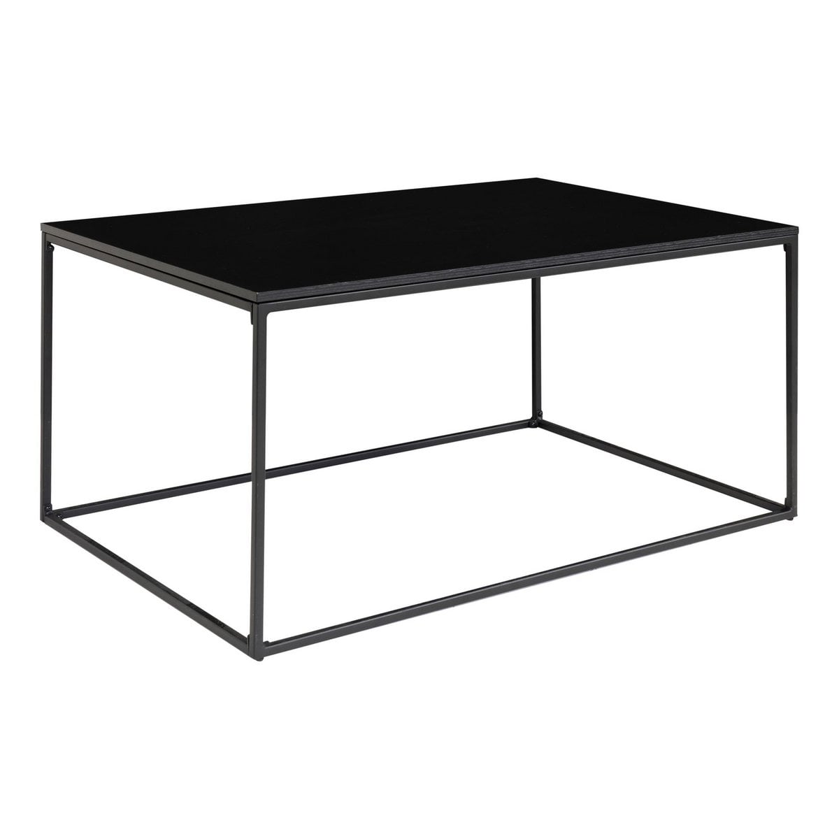 Détail du plateau de la table basse Vita en finition noire