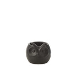 Pot de fleurs Uil sur une table en bois, ambiance moderne