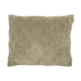 Coussin Velours Jade gris olive 60x50