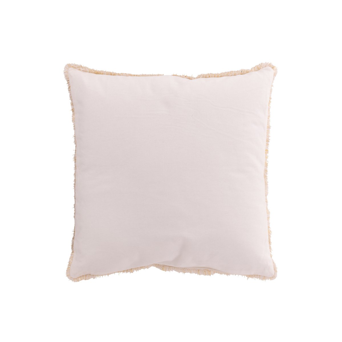 Coussin sapin de Noël J-Line en coton blanc et or, vue de face