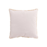 Coussin sapin de Noël J-Line en coton blanc et or, vue de face