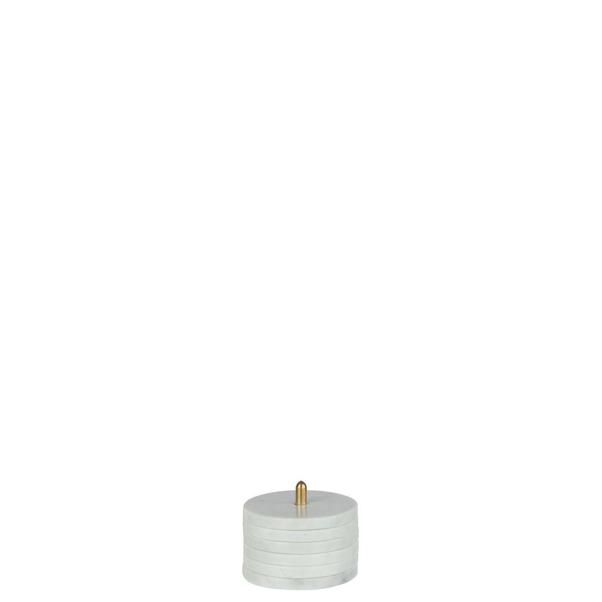 Ensemble de sous-verres en marbre blanc J-Line, design moderne et élégant