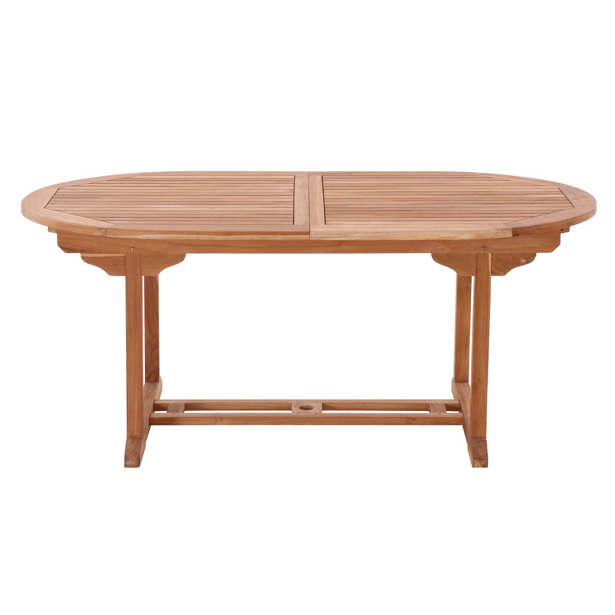Vue de dessus de la table de jardin extensible