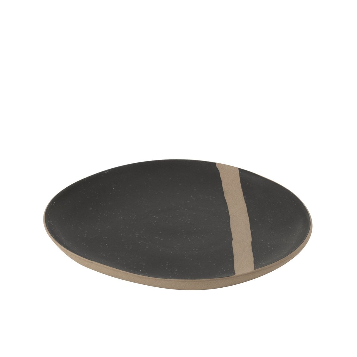 Assiette J-Line en céramique noire avec finition moderne