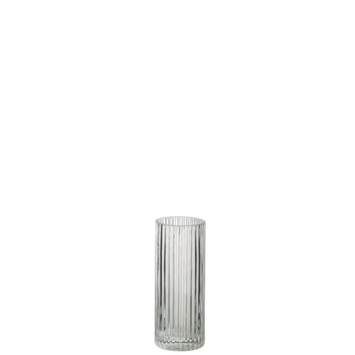 Vase en verre transparent J-Line, design élégant et moderne, 20 cm de hauteur