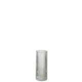 Vase en verre transparent J-Line, design élégant et moderne, 20 cm de hauteur