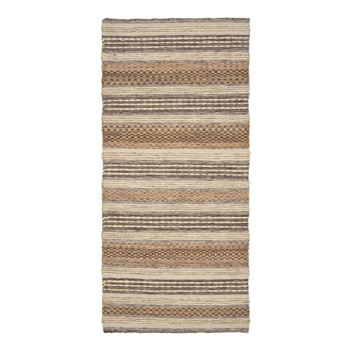 Tapis de Couloir Morena en jute et laine, vue d'ensemble