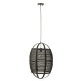Détail de la lampe Ion Lin - finition en bambou noir