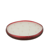 Bougie parfumée J-Line M-Chic en verre rouge avec parfum Oud & Amber