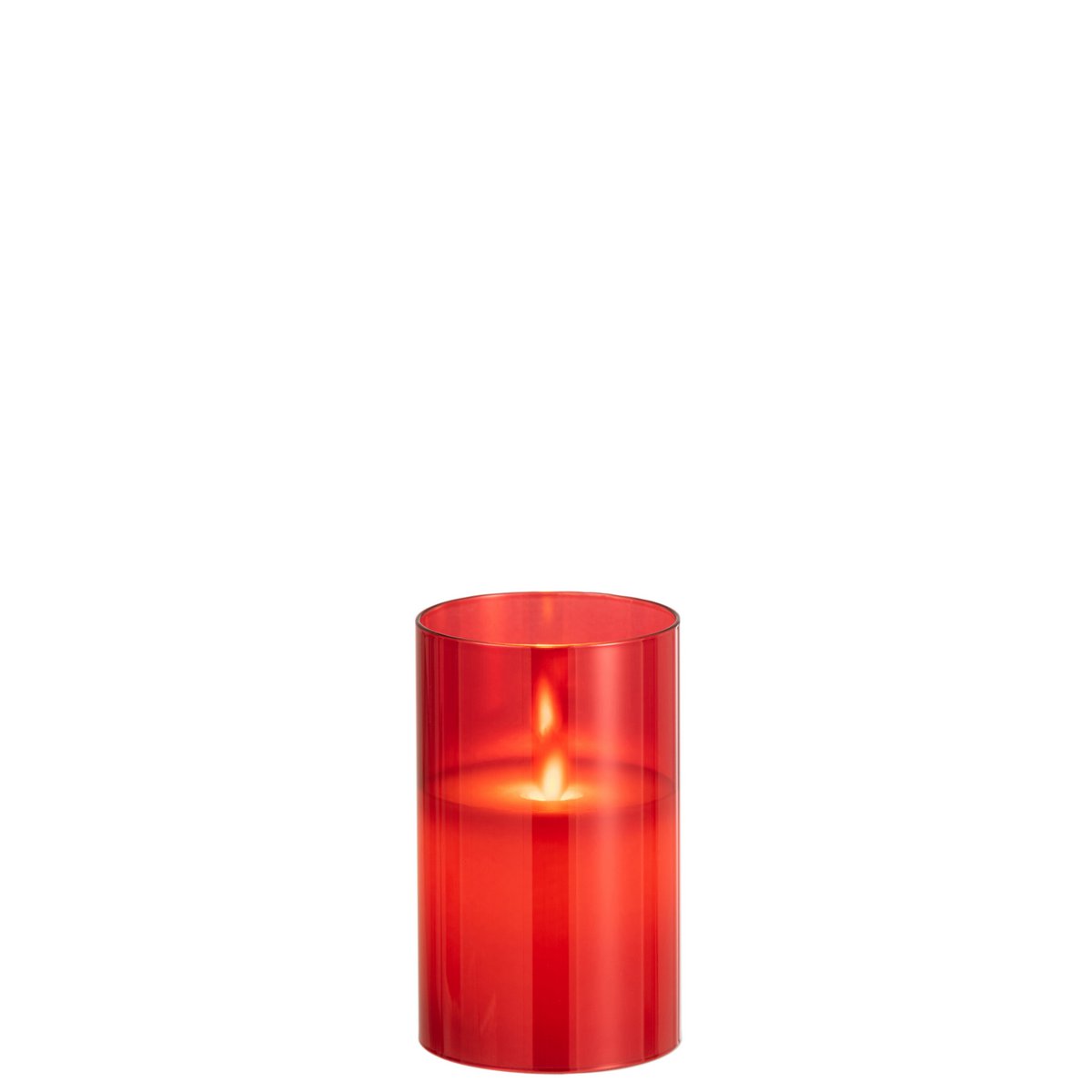 Lampe LED Rouge en Verre Brillant - Ambiance moderne