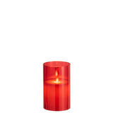 Lampe LED Rouge en Verre Brillant - Ambiance moderne