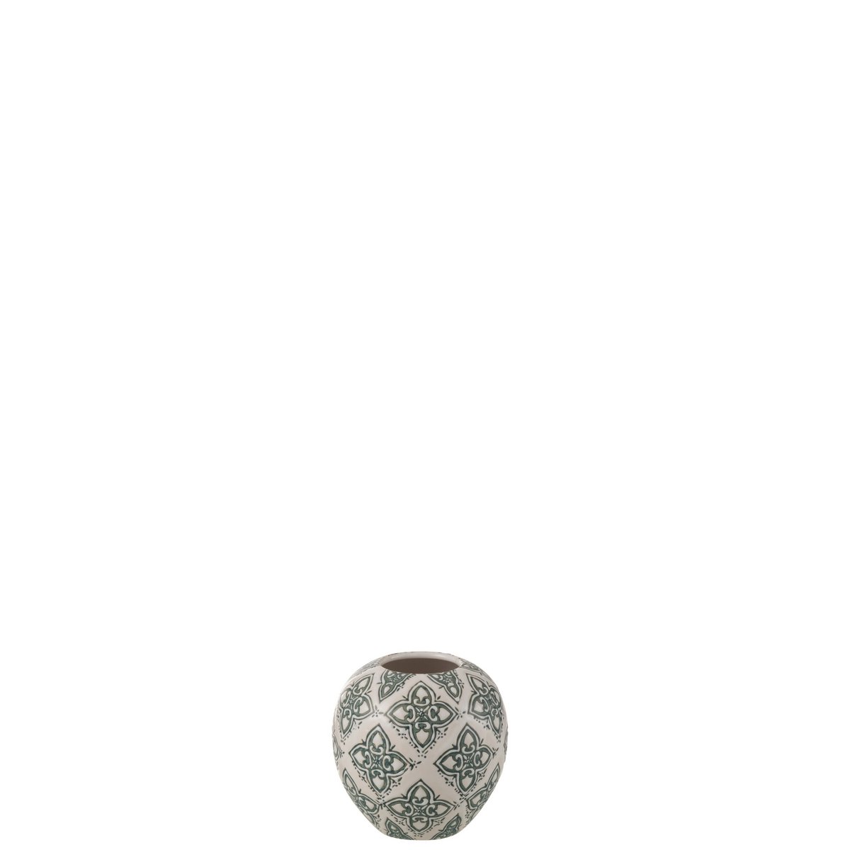 Vase Kousa Ball avec motif bleu et blanc, détail de la texture