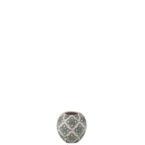 Vase Kousa Ball avec motif bleu et blanc, détail de la texture