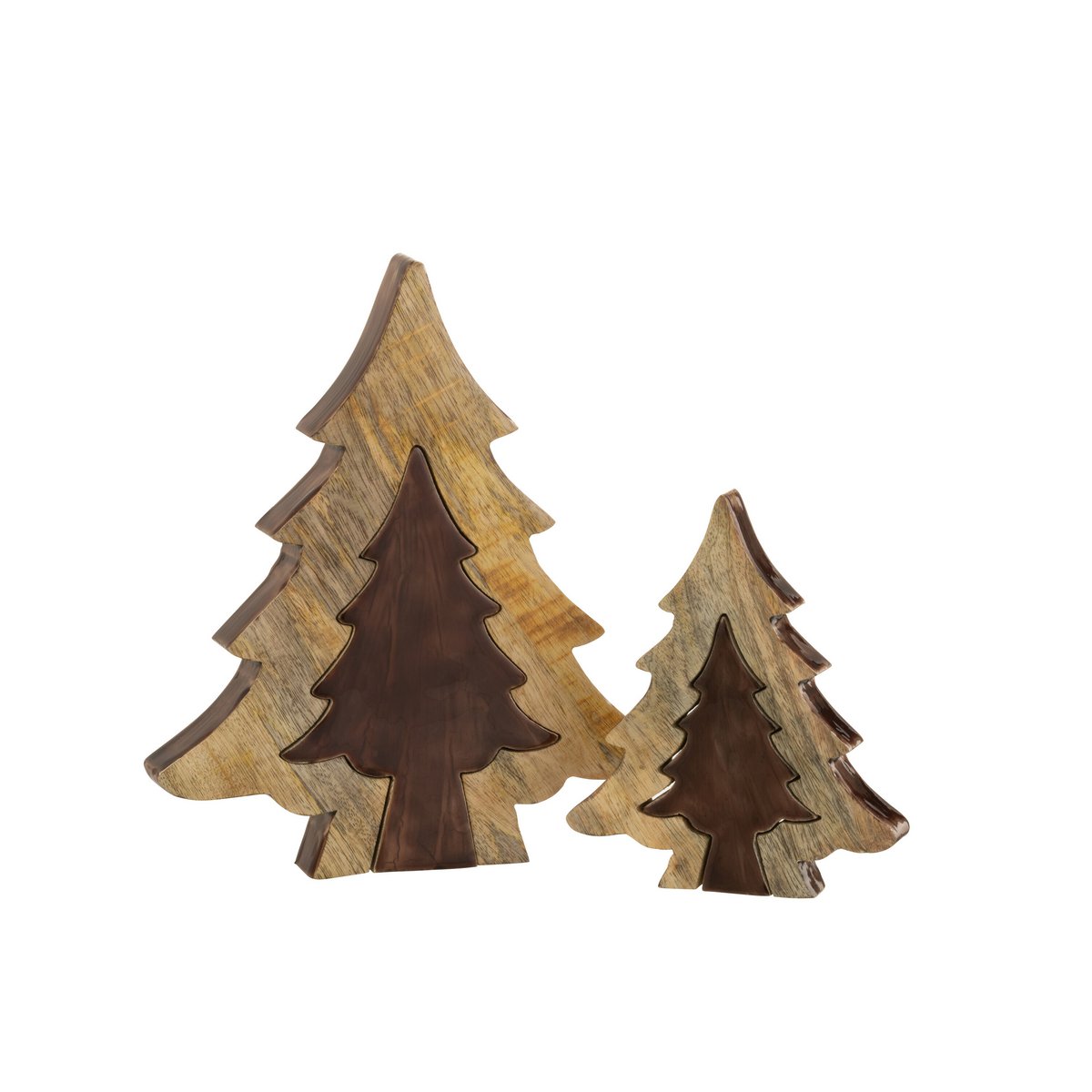 Détail de l'Arbre Puzzle en bois, mettant en valeur les nuances naturelles