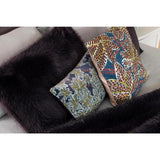 Coussin imprimé Ariane Pétrole 30 x 50