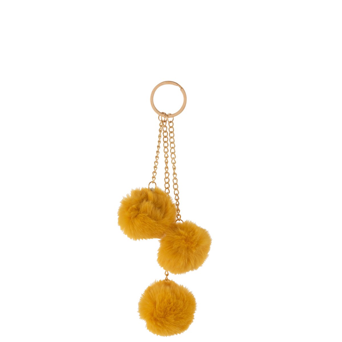 Suspension J-Line 3 Bollen en textile ocre, vue de face
