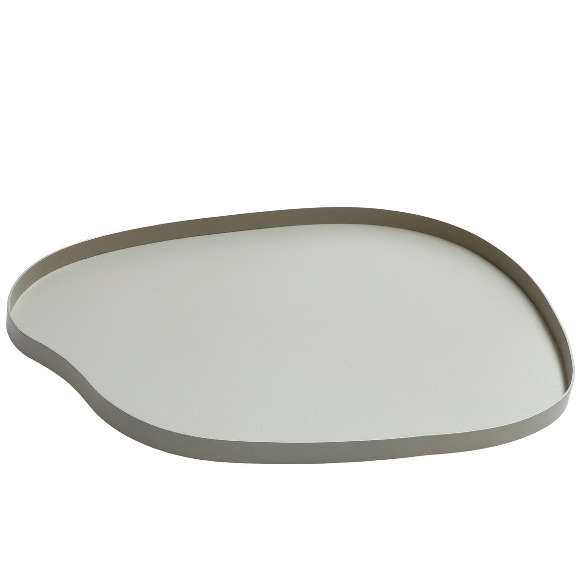 Plateau en métal beige gris Argile de Bariri
