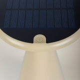 Lampe de table de batterie solaire "Palu" pour l'extérieur et à l'intérieur, en plastique en beige, 20 cm de haut