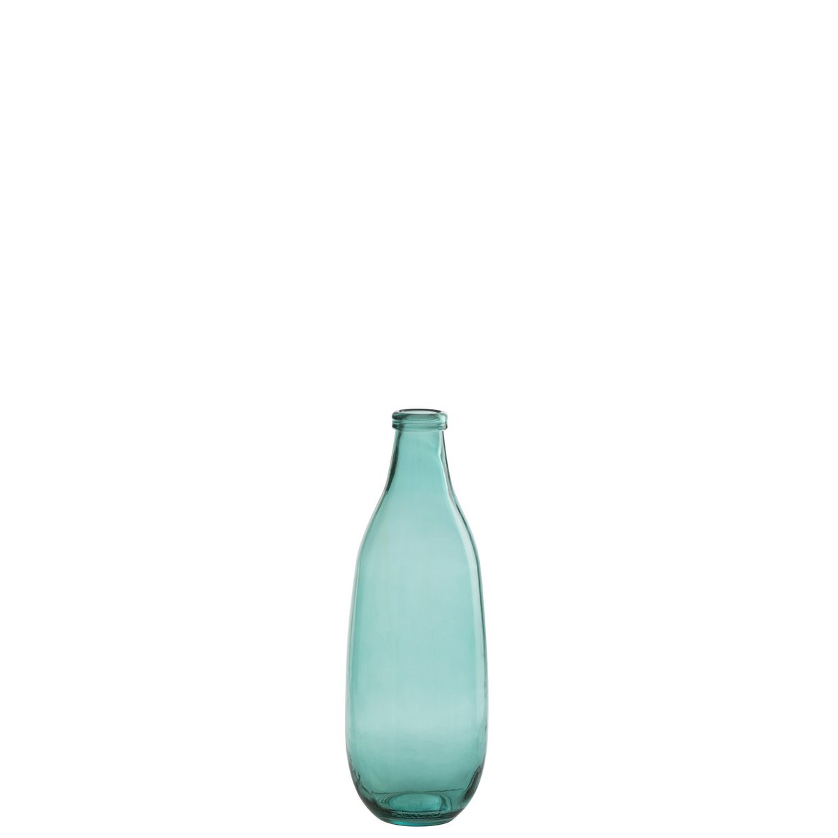 Vase en verre aqua J-Line, design moderne et élégant, hauteur 41 cm