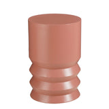 Table d'appoint Mart Orange en fer avec design sculptural