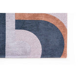 Tapis Eco - Bleu Camel - Tapis marron et bleu