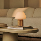 Lampe de table rechargeable Sophie marron clair
