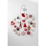 Cintre Noël Liline en pain d'épice - détail du design en coton marron