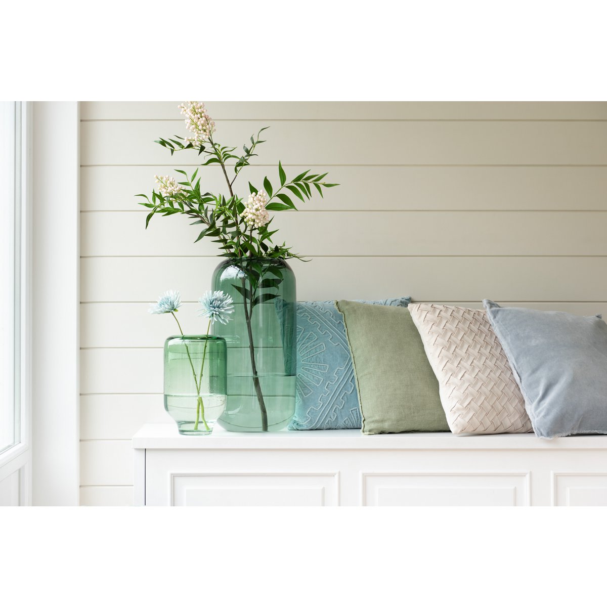Coussin J-Line Woven dans un intérieur scandinave