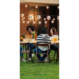 Textile de chaîne légère solaire LED 20 "football", pour l'extérieur, chaîne légère-métal, plastique et textile en noir, avec LED intégrée