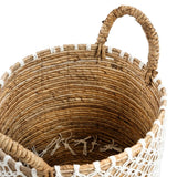 Le panier de macrame cousu croisé - M