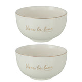 Bol J-Line Viser La Lune en porcelaine blanche et dorée, élégant et moderne.