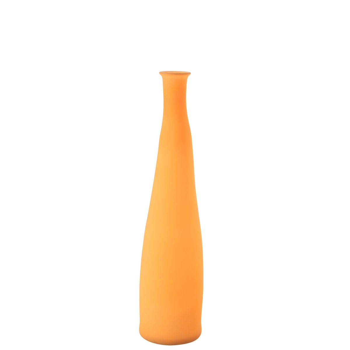 Vase Bouteille J-Line en verre orange, 80 cm de hauteur, design moderne