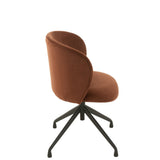 Détail du velours de la chaise J-Line marron foncé