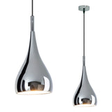 Le "style", classique rétro, pendant en métal brillant avec chromé avec une douille E27, parapluie Ø15 cm, idéal pour la salle à manger, le salon et la cuisine.