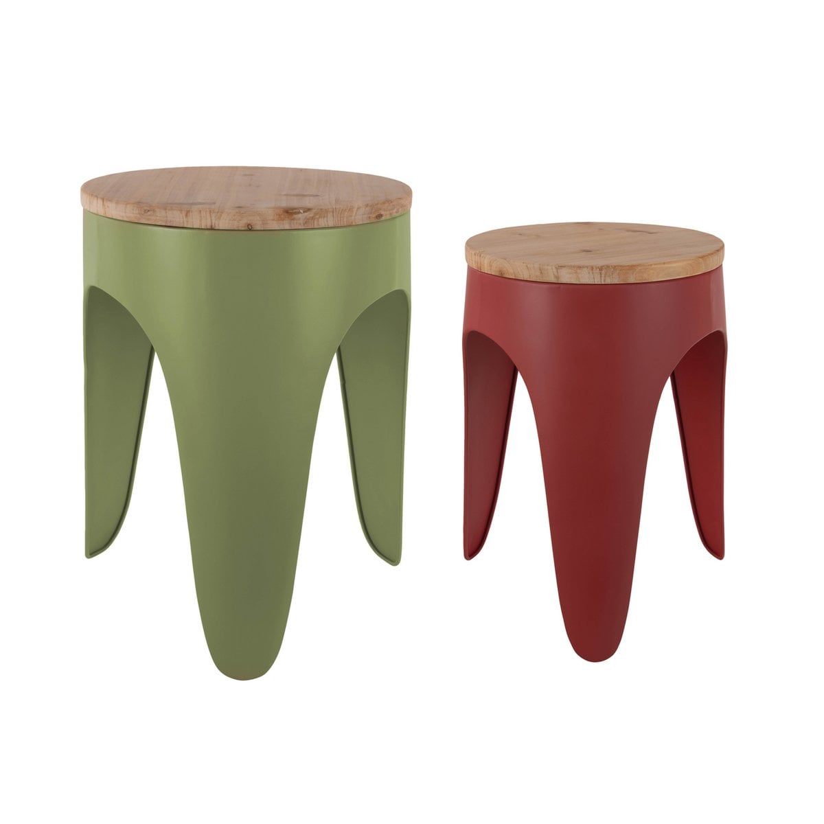 Ensemble de tabourets Double Funky - design coloré et rétro