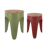 Ensemble de tabourets Double Funky - design coloré et rétro