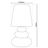 Lampe Stoney allumée, créant une ambiance chaleureuse