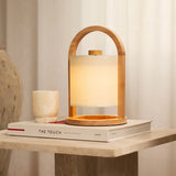 Lampe rechargeable en bois marron clair River