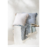 Détail des franges du coussin J-Line en coton