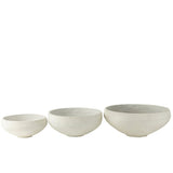 Pot Fiberlei J en céramique blanche, diamètre 69,5 cm, design moderne.