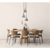 "Style" pendentif 3-BE, lampe à pensionnal classique rétro en métal gloss chromé avec des cadres E27, parapluie Ø16 cm, total Ø30 cm, idéal pour la salle à manger, le salon et la cuisine.