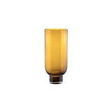 Vase en verre moderne sobre, forme cylindrique sur une base solide, orange foncé chaud, OMAHA14AM