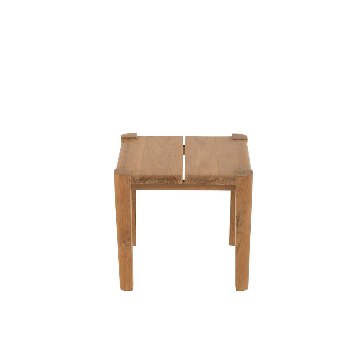 Table d'appoint Bruce en teck naturel, vue de face
