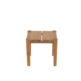 Table d'appoint Bruce en teck naturel, vue de face