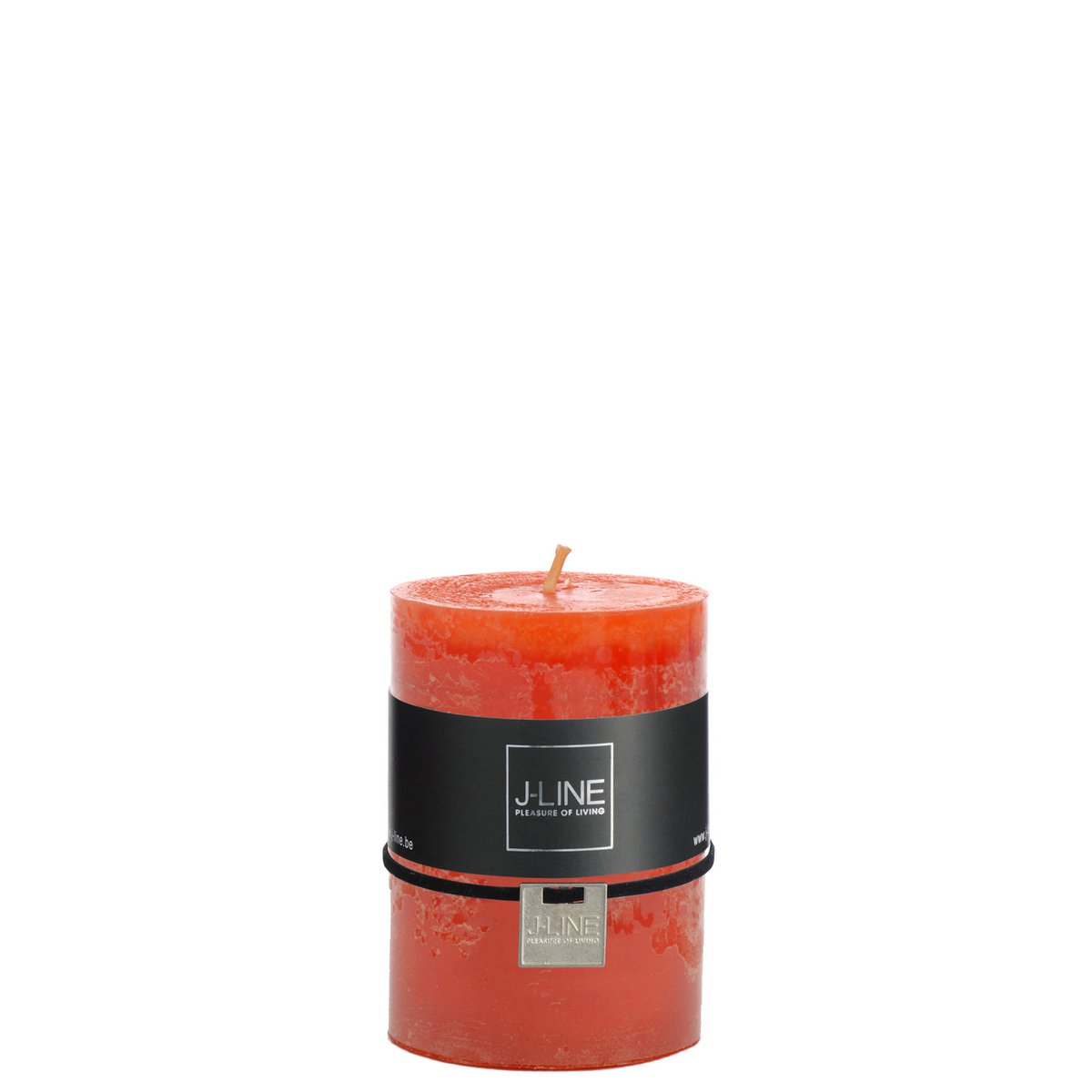 Bougie cylindrique J-Line orange, design élégant et épuré
