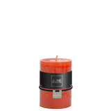 Bougie cylindrique J-Line orange, design élégant et épuré