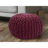 Tabouret de tricot pouf Ø 45 h 30 cm cm siège pouf tricot plancher