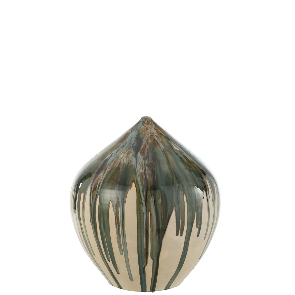 Vue d'ensemble du vase J-Line sur une table, mettant en valeur son design