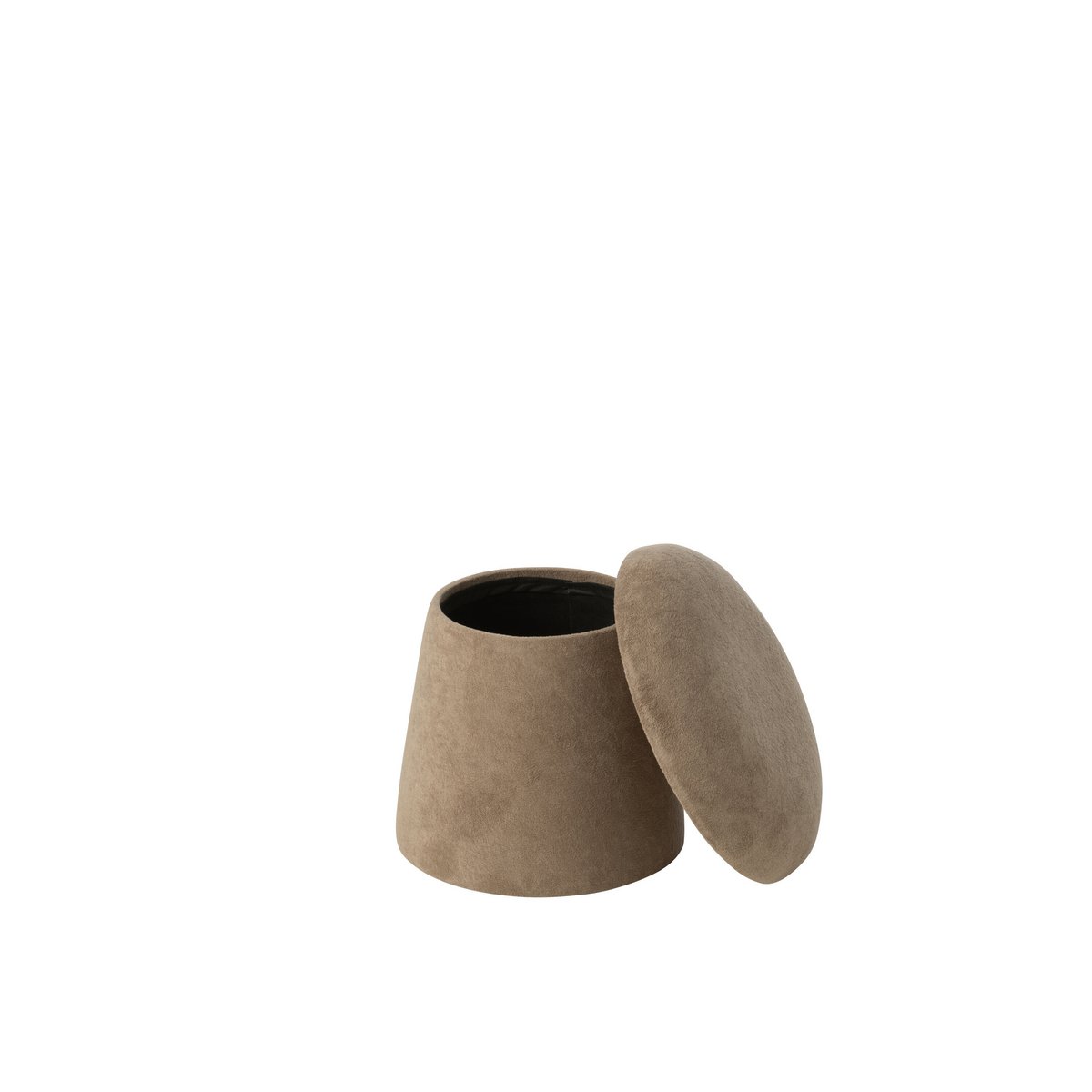 Tabouret J-Line Mushroom en bois grège, vue de face
