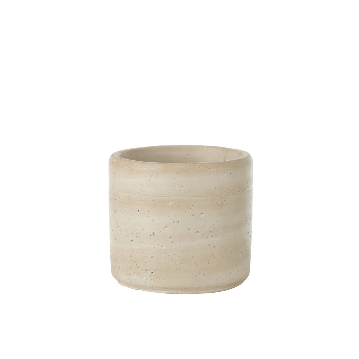 Pot de fleurs Olina J-Line en ciment beige, diamètre 14 cm